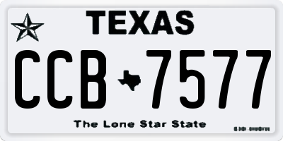 TX license plate CCB7577