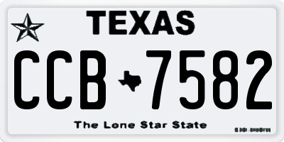 TX license plate CCB7582