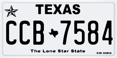 TX license plate CCB7584