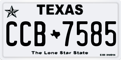 TX license plate CCB7585