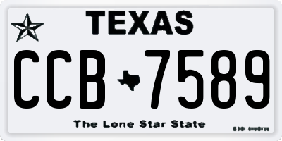 TX license plate CCB7589