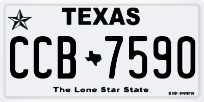 TX license plate CCB7590