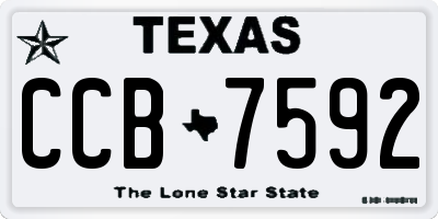 TX license plate CCB7592