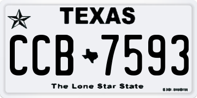 TX license plate CCB7593