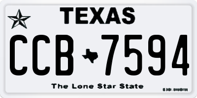 TX license plate CCB7594