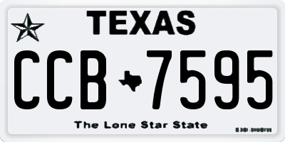 TX license plate CCB7595