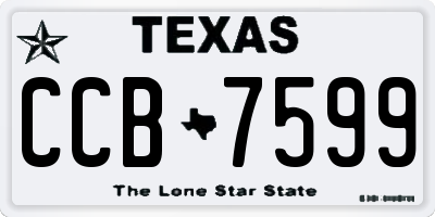 TX license plate CCB7599