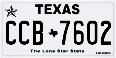 TX license plate CCB7602