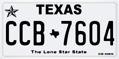 TX license plate CCB7604