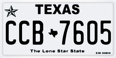 TX license plate CCB7605
