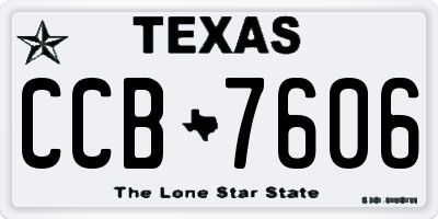 TX license plate CCB7606