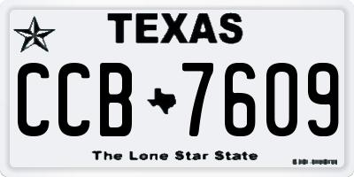 TX license plate CCB7609