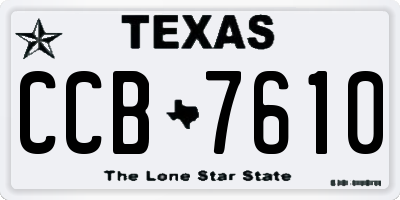 TX license plate CCB7610