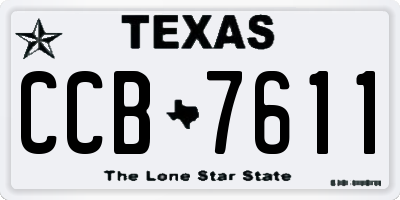 TX license plate CCB7611