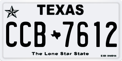 TX license plate CCB7612