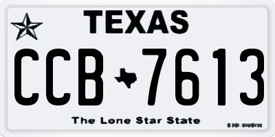 TX license plate CCB7613