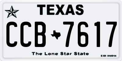 TX license plate CCB7617