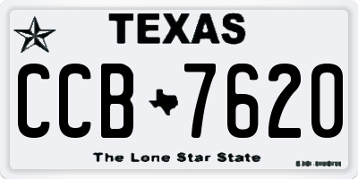 TX license plate CCB7620