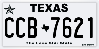 TX license plate CCB7621