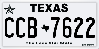TX license plate CCB7622