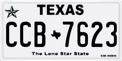 TX license plate CCB7623