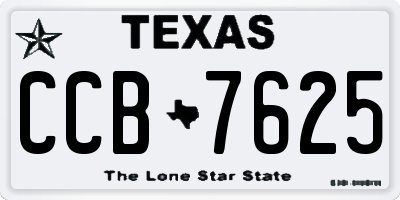 TX license plate CCB7625