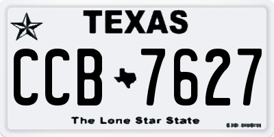 TX license plate CCB7627