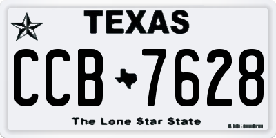 TX license plate CCB7628