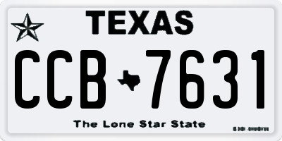 TX license plate CCB7631