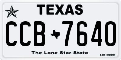 TX license plate CCB7640