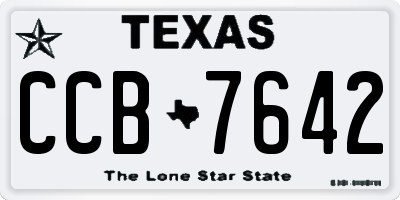 TX license plate CCB7642