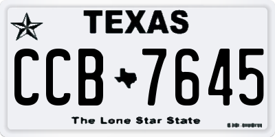 TX license plate CCB7645
