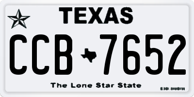 TX license plate CCB7652