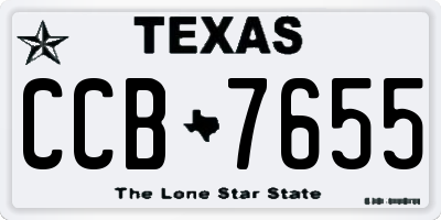 TX license plate CCB7655