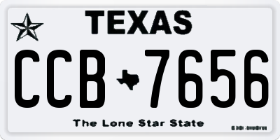 TX license plate CCB7656
