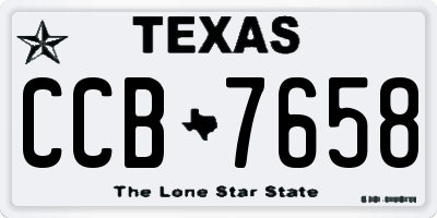 TX license plate CCB7658