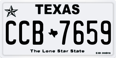 TX license plate CCB7659