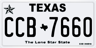 TX license plate CCB7660