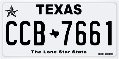 TX license plate CCB7661