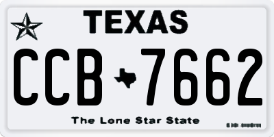 TX license plate CCB7662
