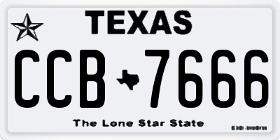 TX license plate CCB7666