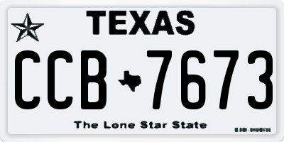 TX license plate CCB7673