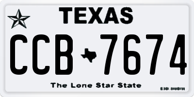 TX license plate CCB7674