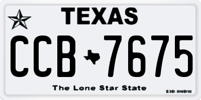 TX license plate CCB7675