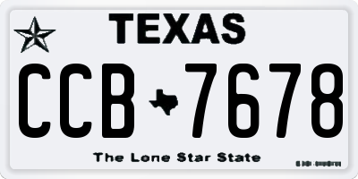 TX license plate CCB7678