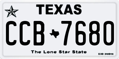 TX license plate CCB7680