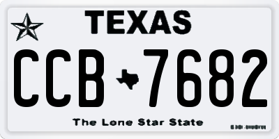 TX license plate CCB7682