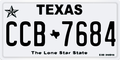 TX license plate CCB7684