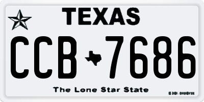 TX license plate CCB7686