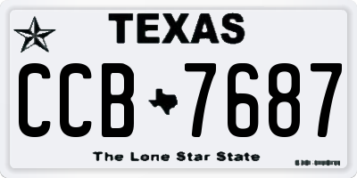 TX license plate CCB7687